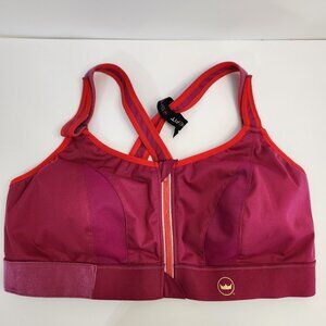 Shefit Ultimate Sports Bra Magenta/Pink Orange/Red 5 Luxe Zip Discontinued Color